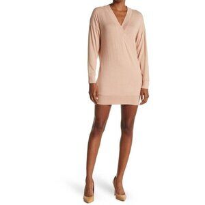 SOCIALITE Women Long Sleeve Cross Front Sweater Dress BNWOT Small Long Sleeve